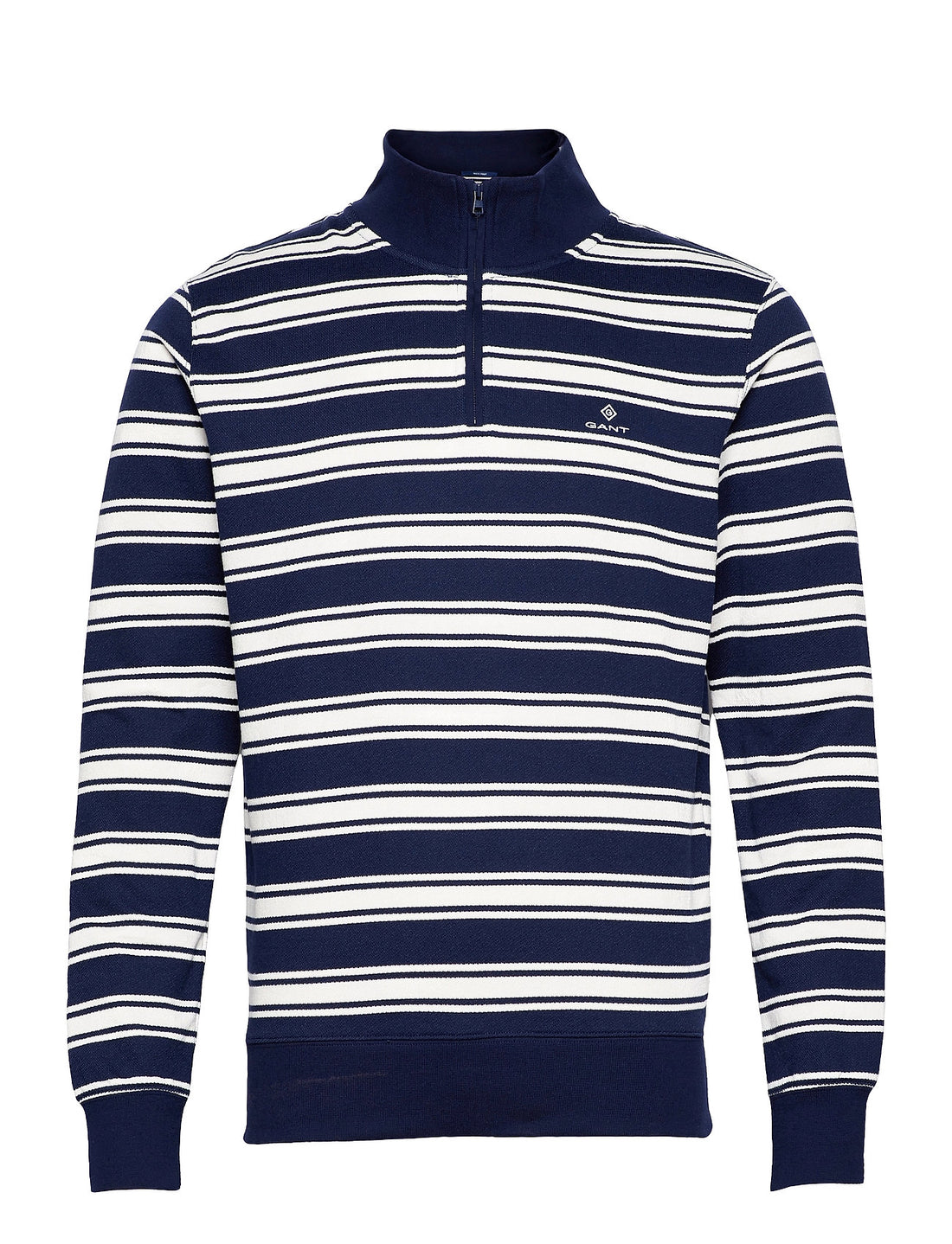 Striped Half Zip Sweater - Classic Blue