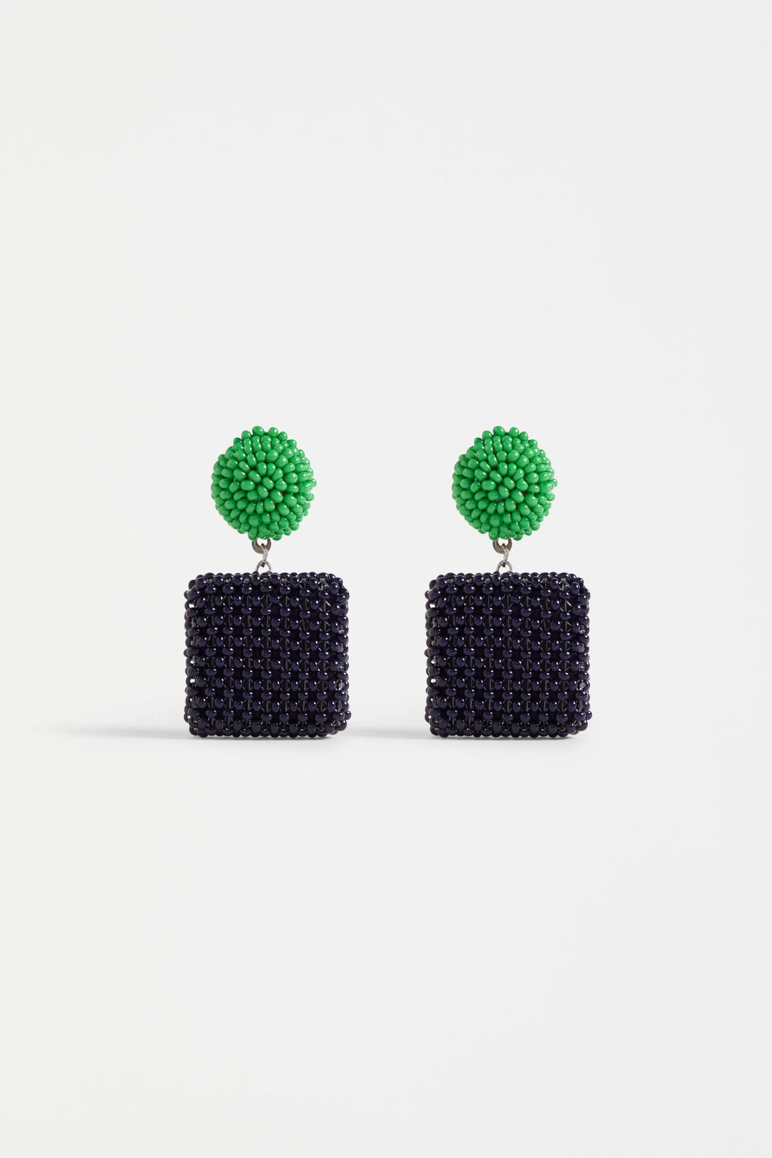 elk gara long drop earring bright navy