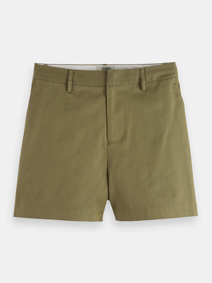 High Rise Chino Short - Olive 172792