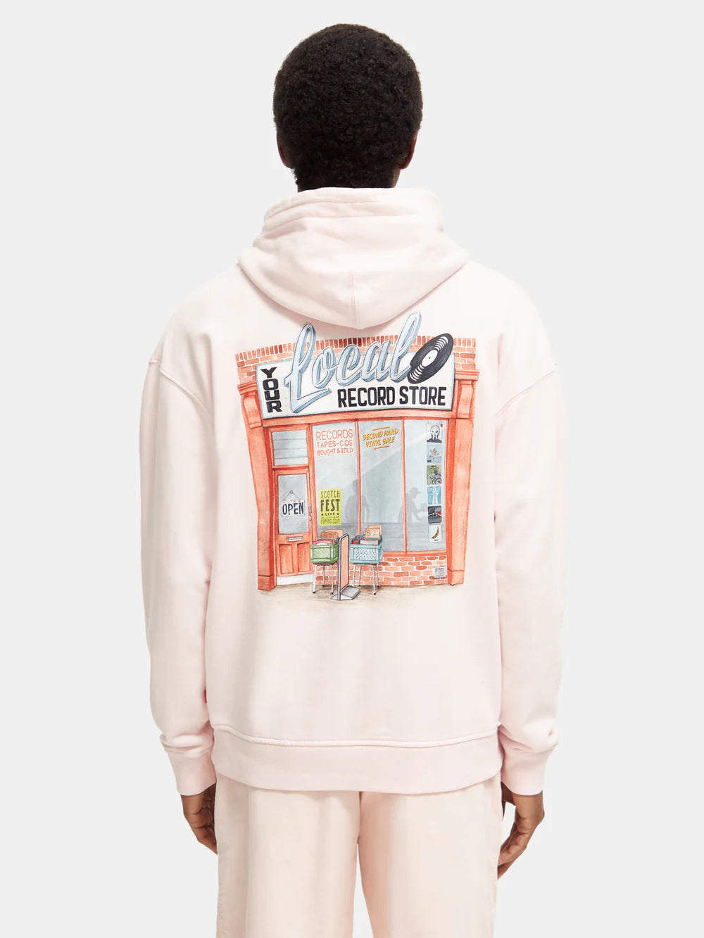 Relaxed-Fit Artwork Hoodie - Pink 172978