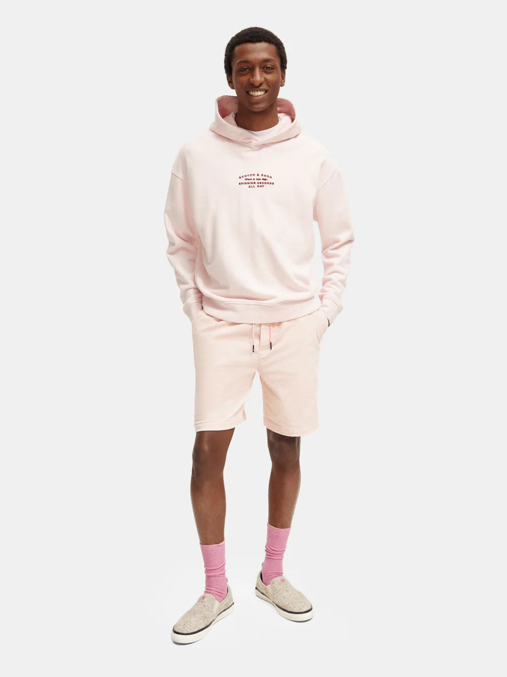 Relaxed-Fit Artwork Hoodie - Pink 172978