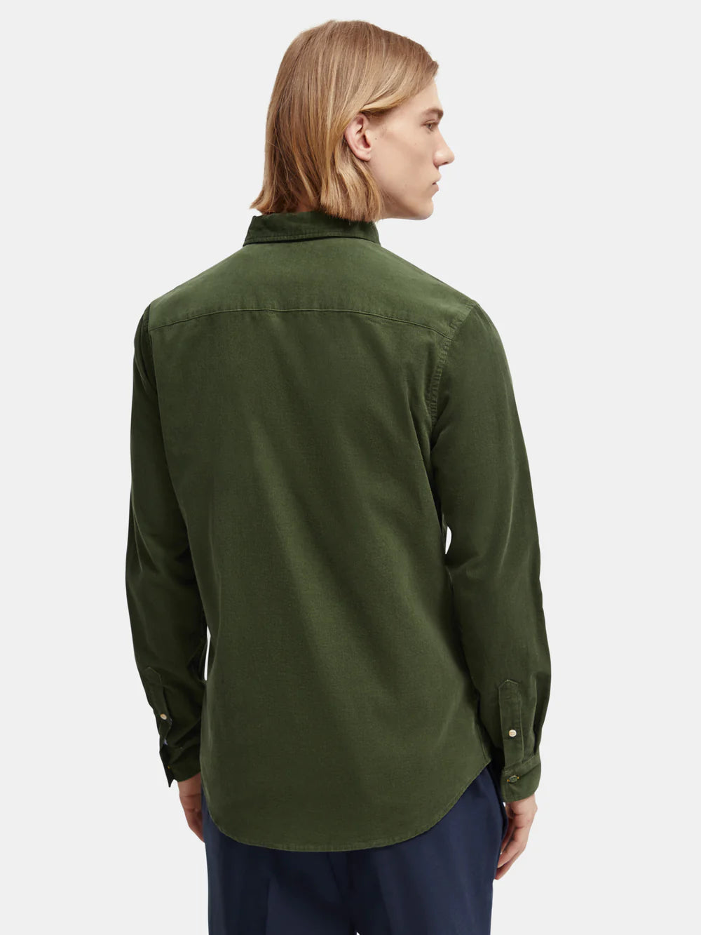 Slim-Fit Corduroy Shirt - Field Green 173080