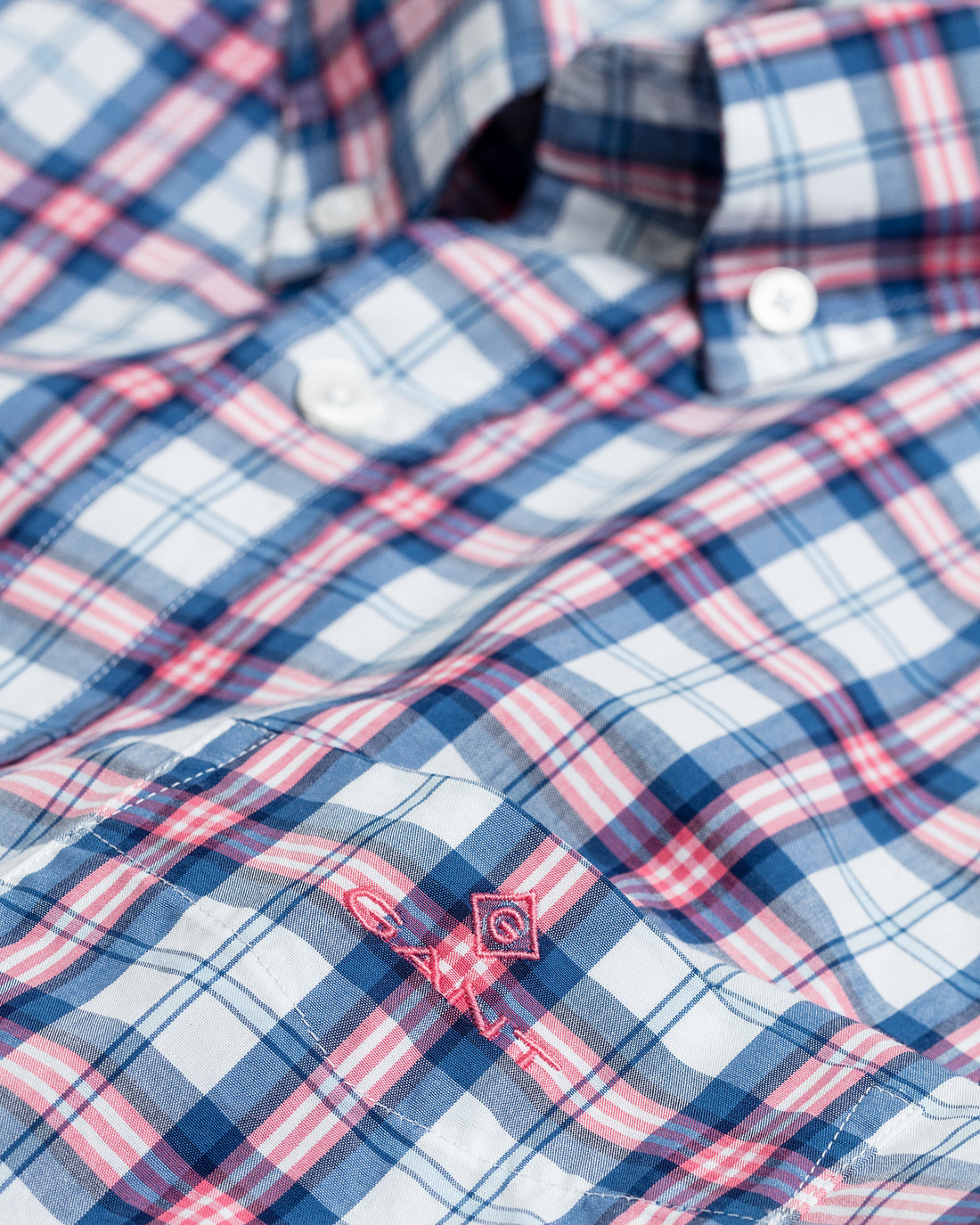 Multi Check Broadcloth Shirt - Rapture Rose