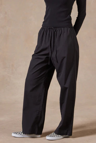 Frankie Poplin Pant - Black