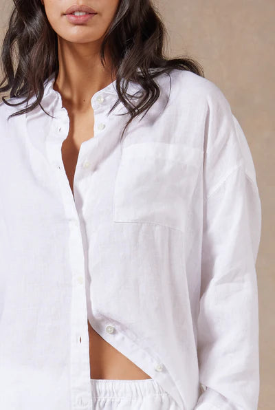 Hampton Linen Shirt White