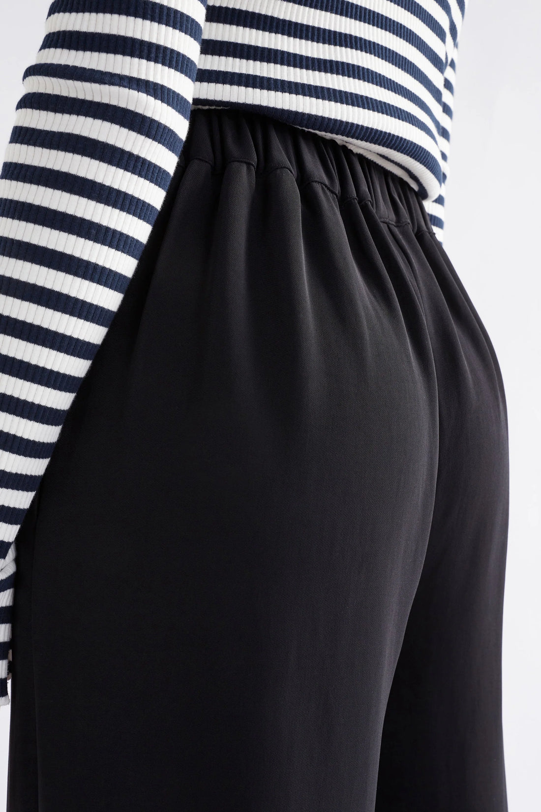 back details of alden black pants