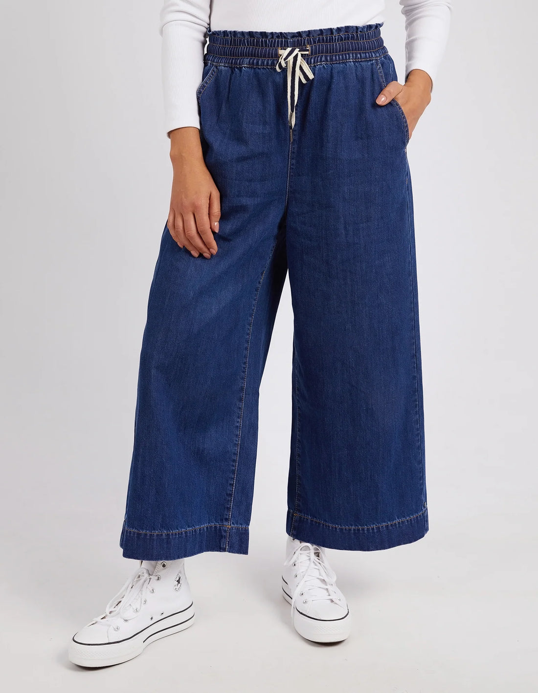 Greta Wide Leg pant Dark Blue