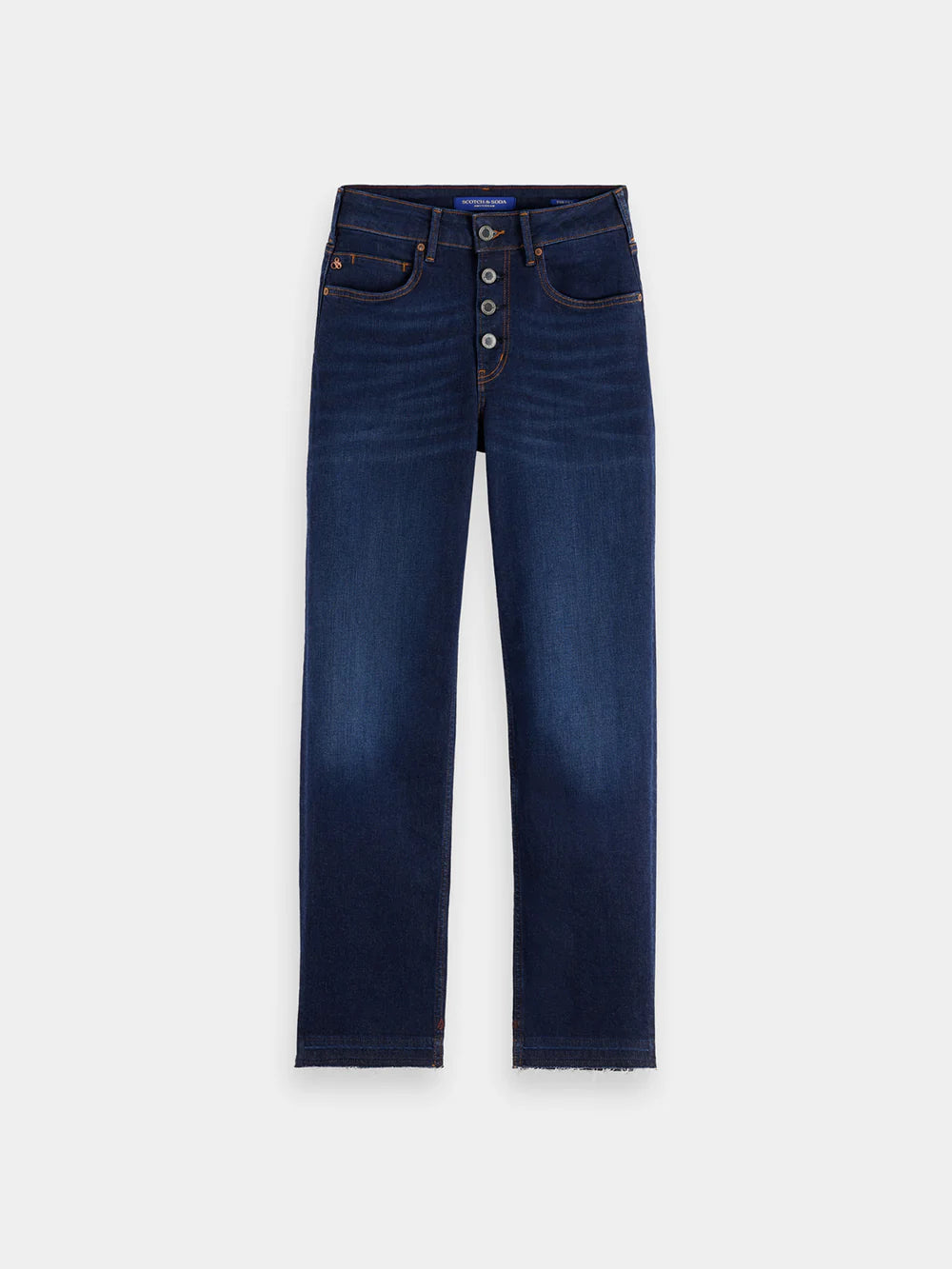 Sky straight fit jeans - Beaten Blues front view