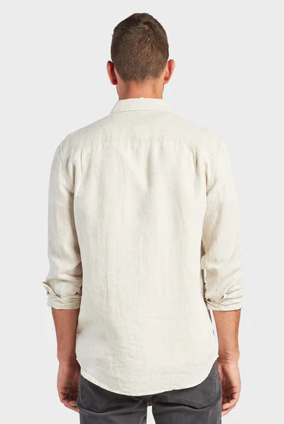 Hampton L/S Linen Shirt - Oatmeal