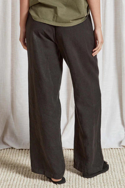 Riviera Linen Pant - Black