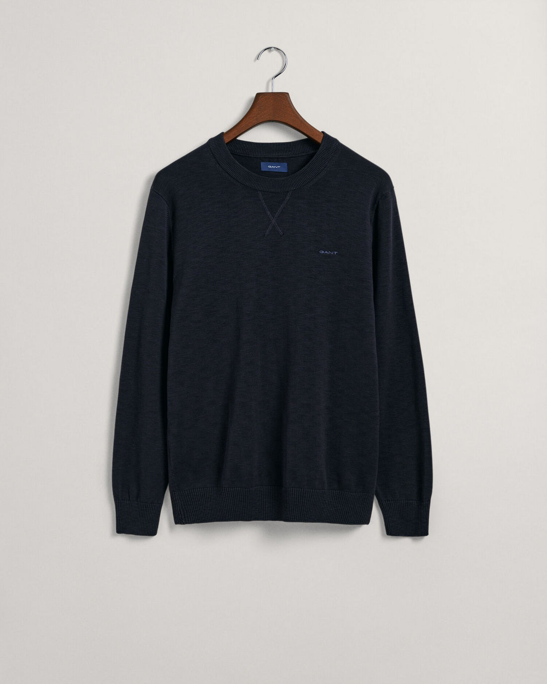 Cotton Flamme C-Neck Sweater - Evening Blue
