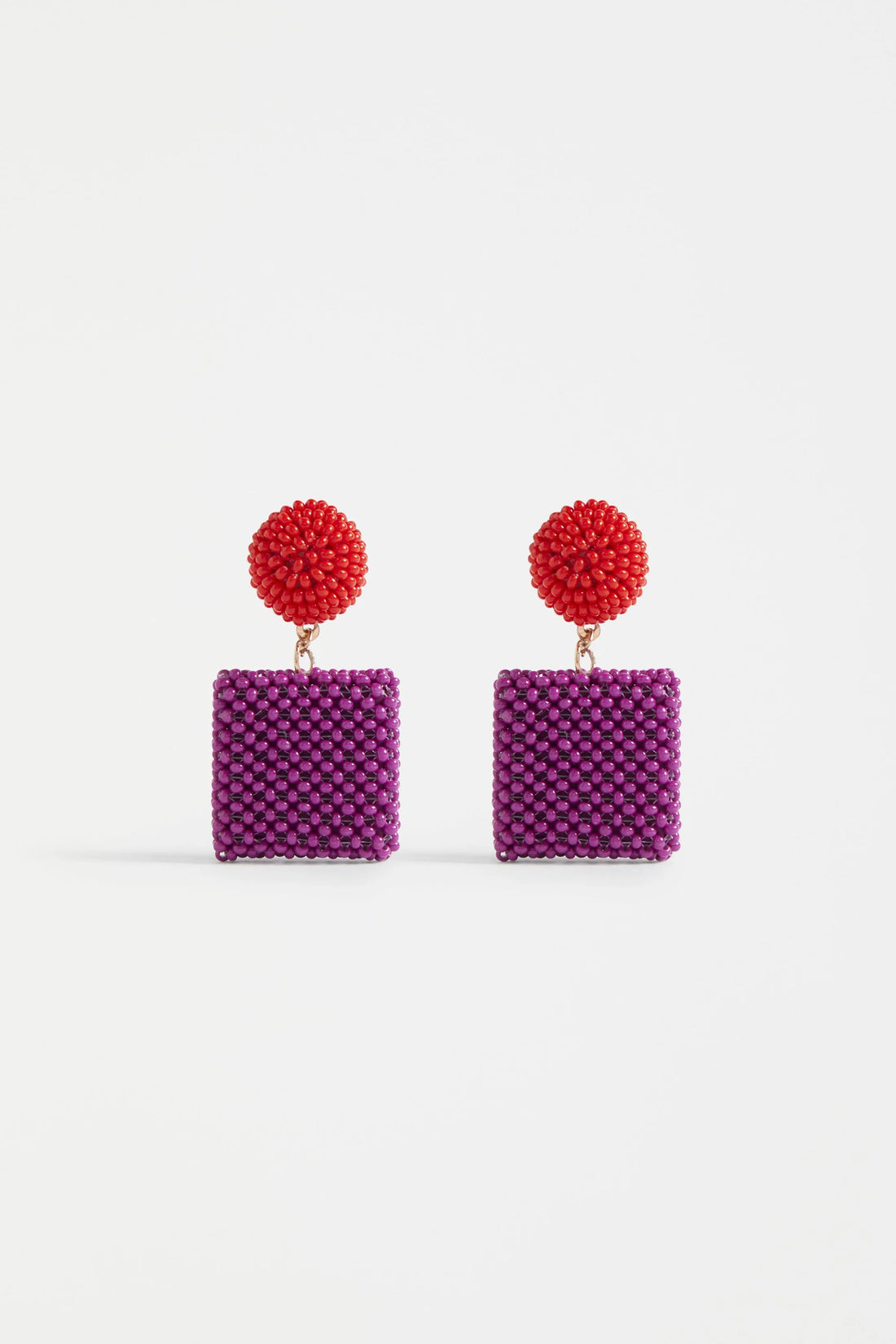 elk gara long drop earring mulberry