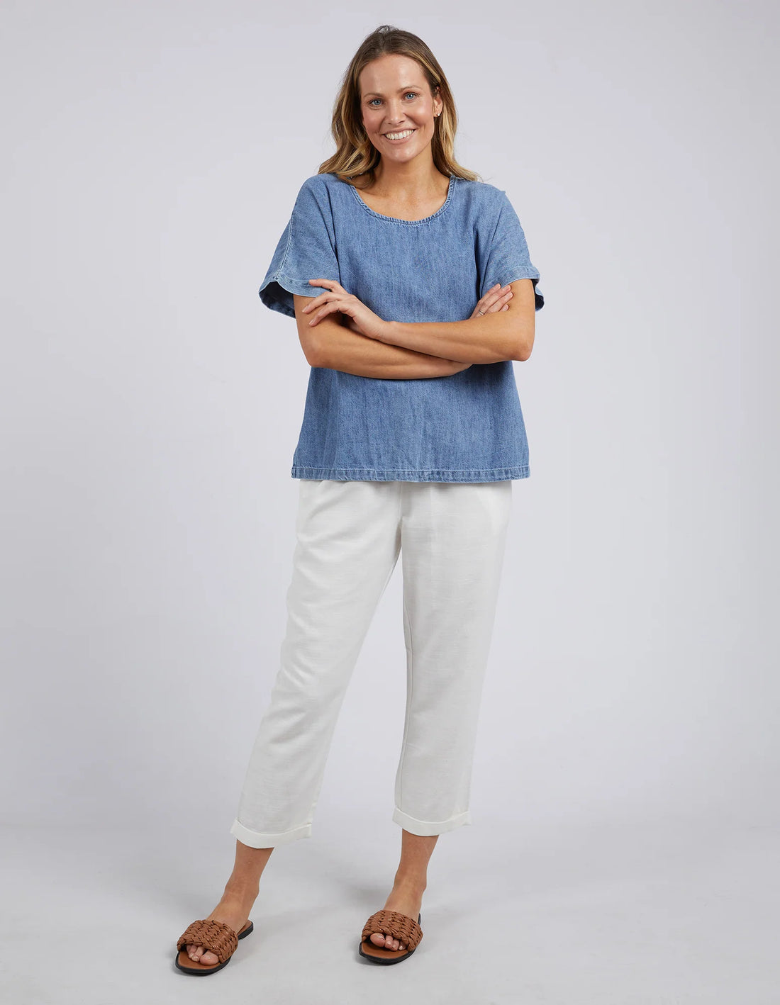 Andy Short Sleeved Denim Tee
