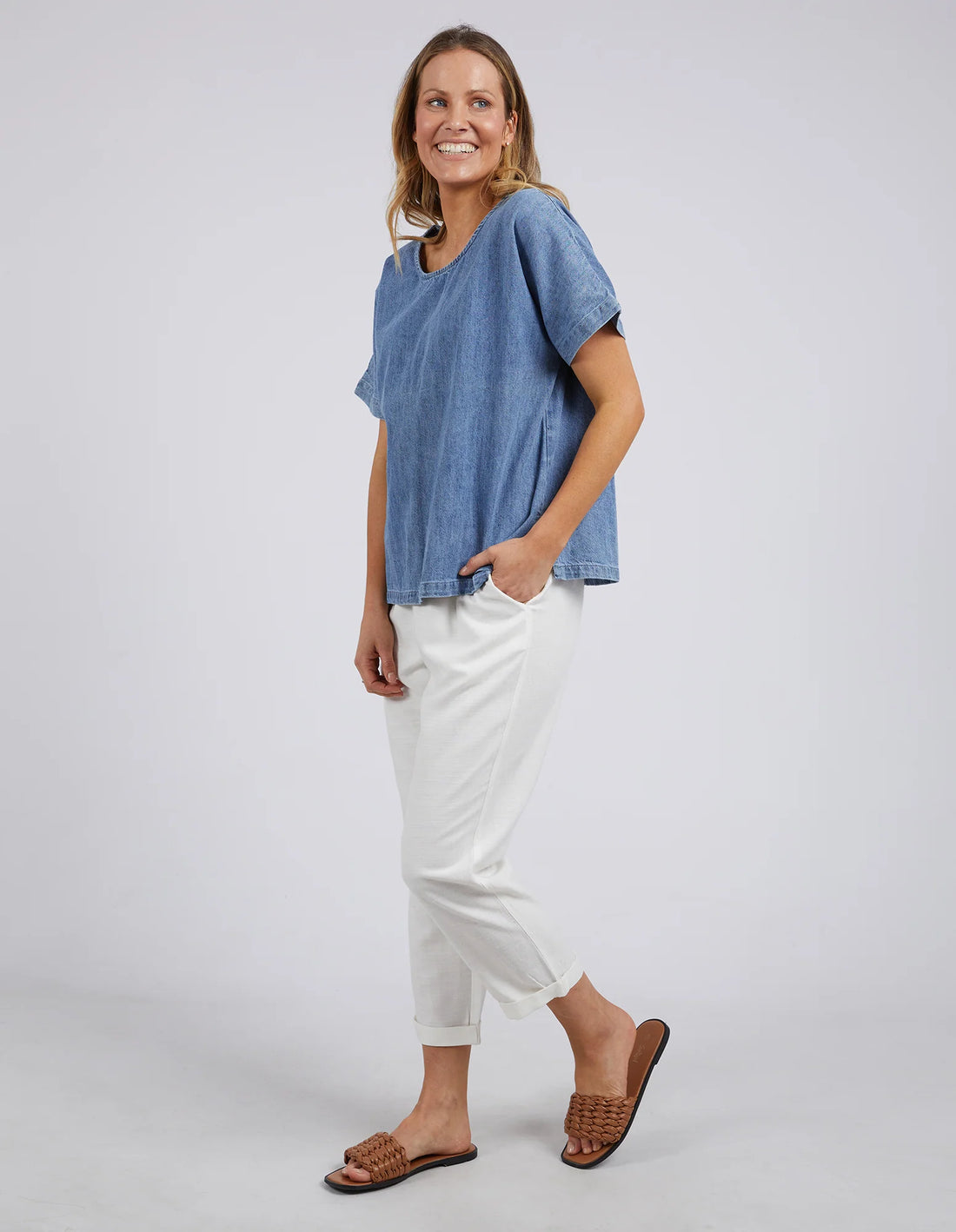 Andy Short Sleeved Denim Tee