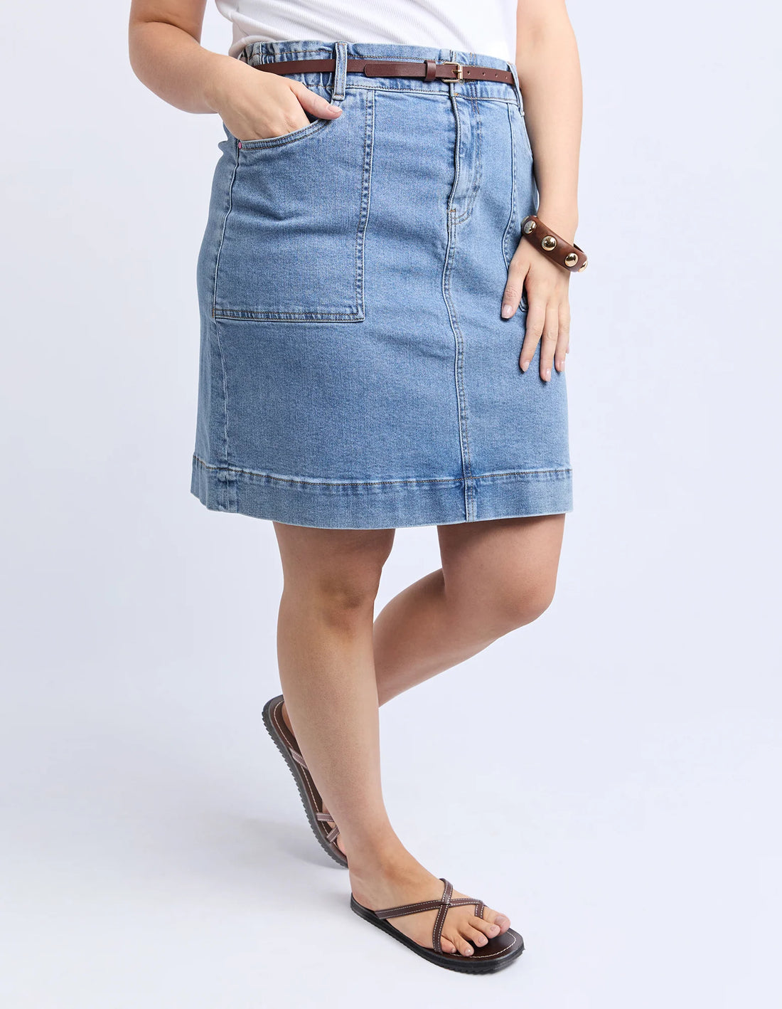 Atlas Denim Skirt Blue