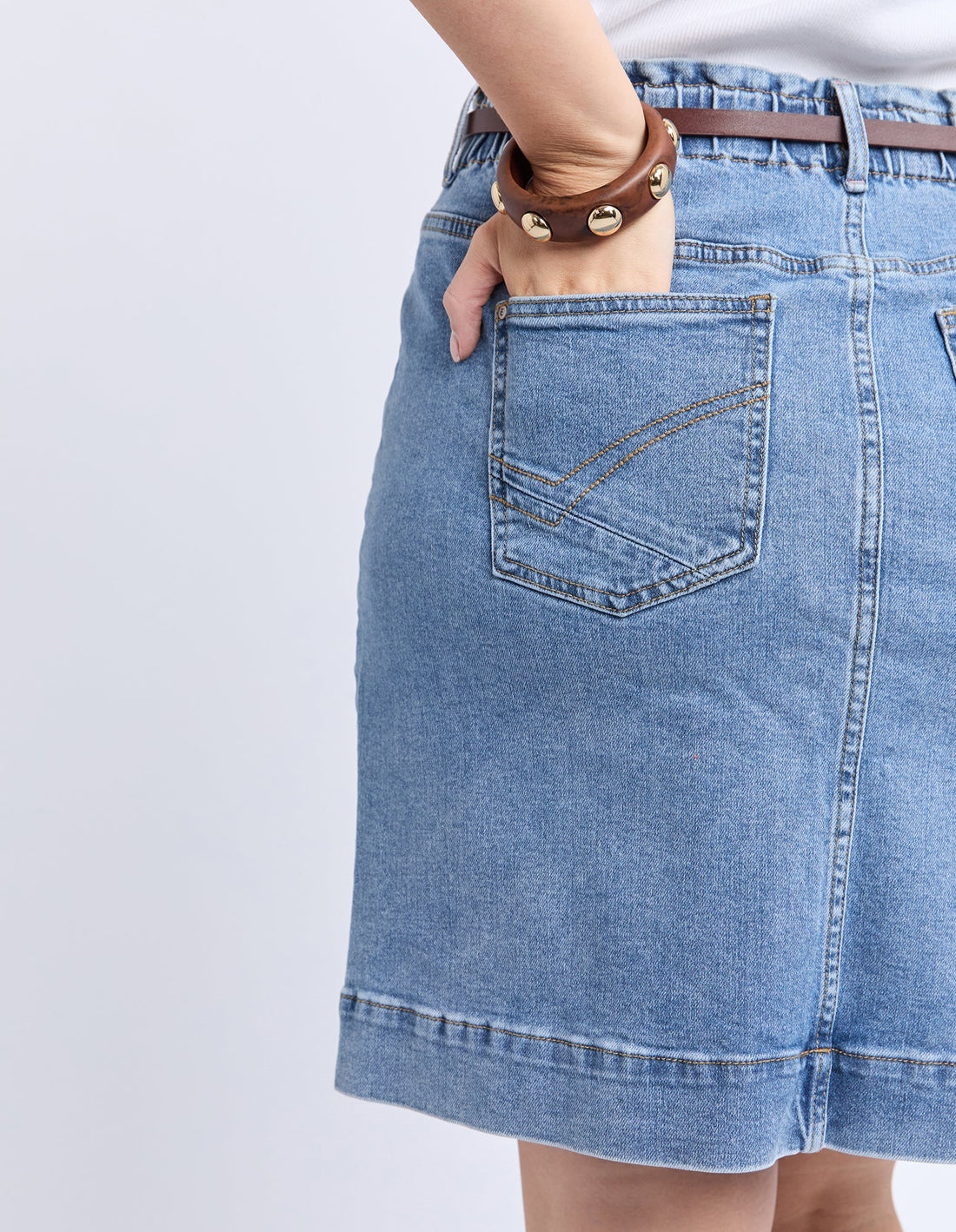Atlas Denim Skirt Blue