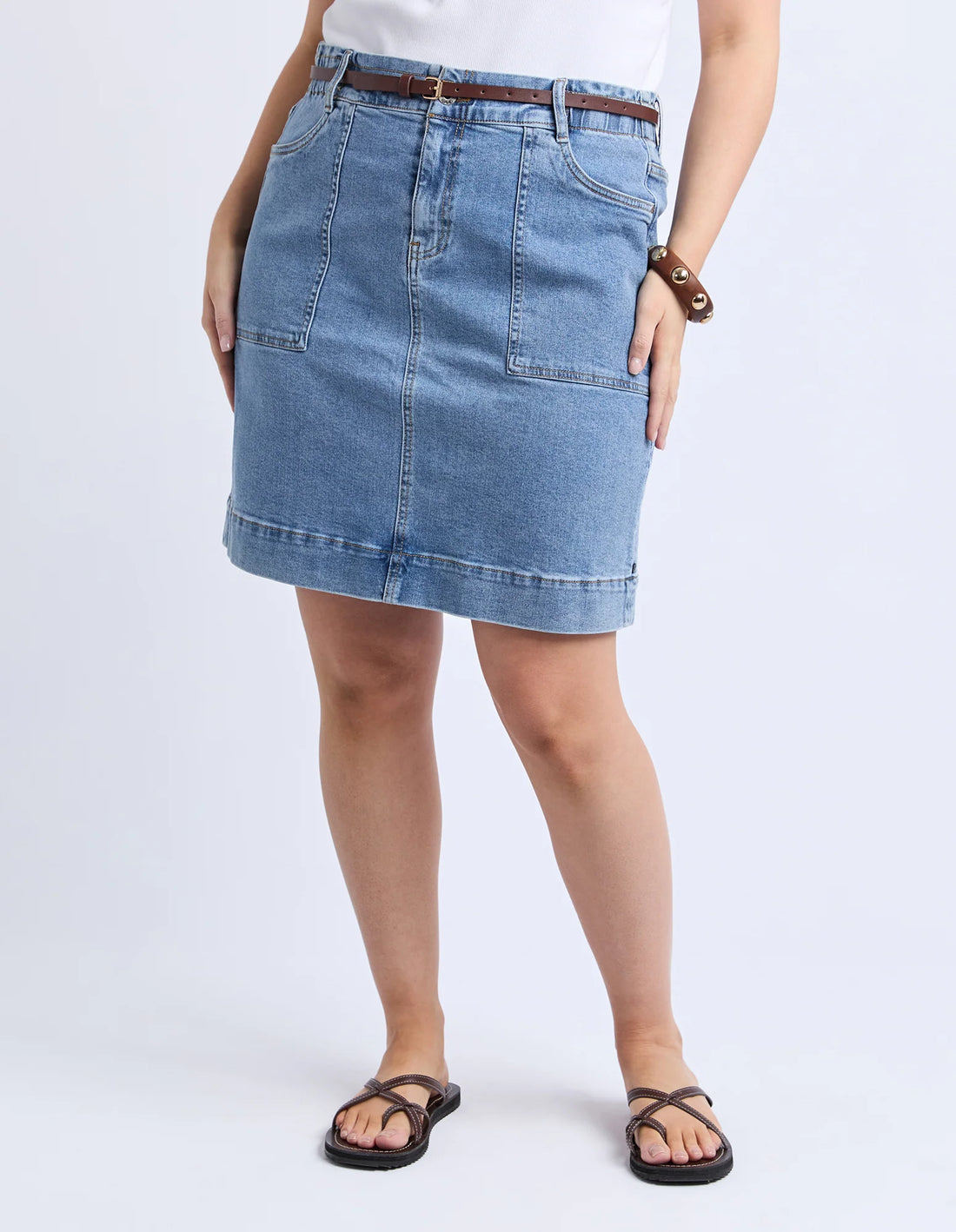 Atlas Denim Skirt Blue