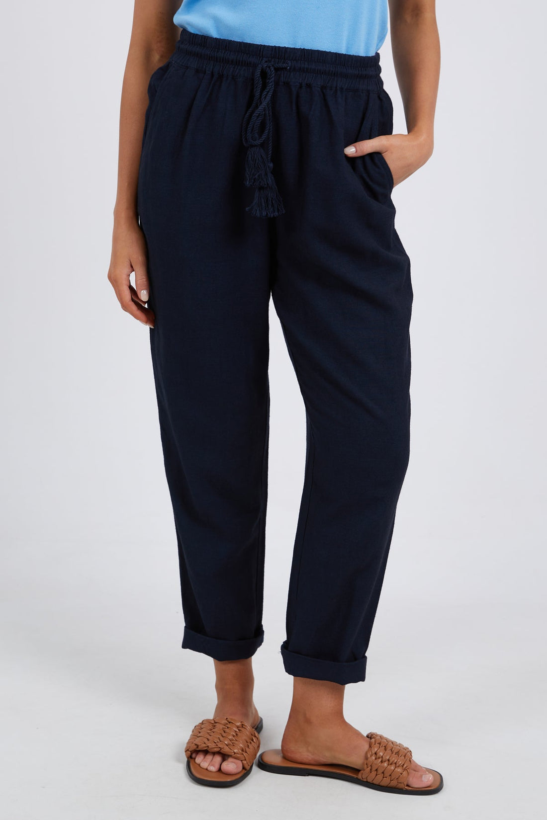 Clem Relaxed Pant - Navy