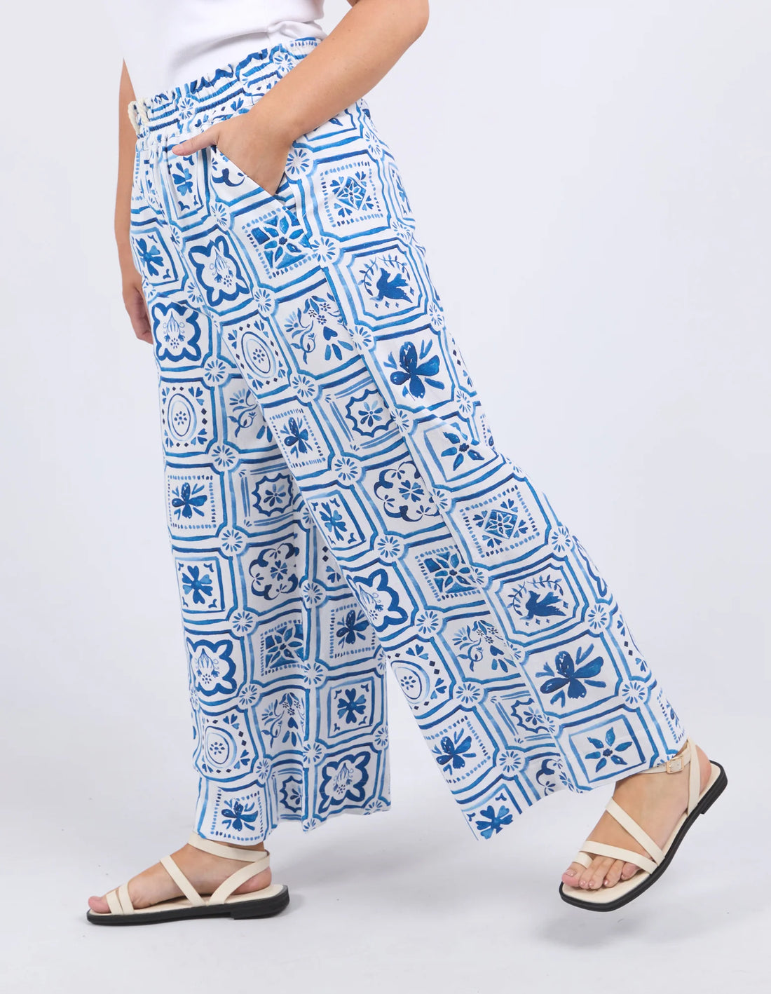 Dolce Tile Pant - Ocean Tile Print