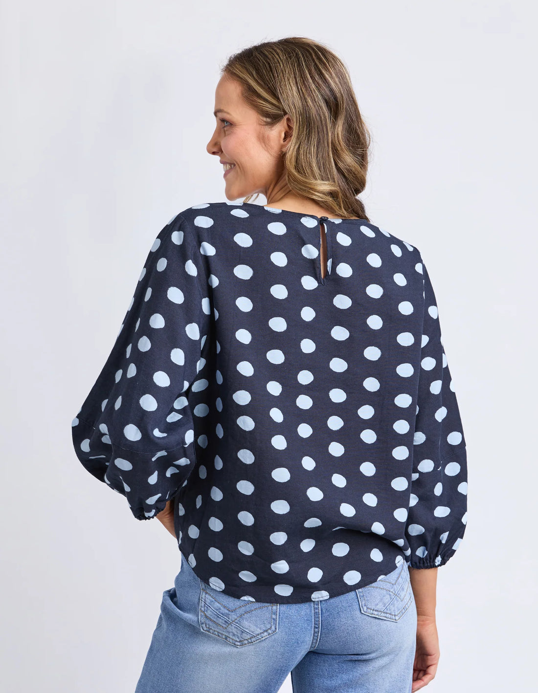 Dotty Top - Classic Navy Spot