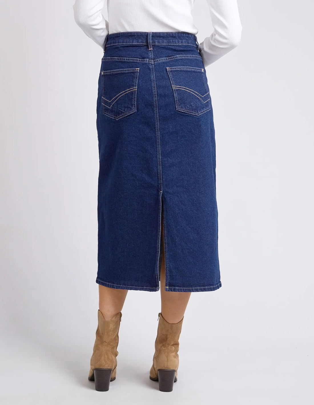 Eloise Denim Midi skirt