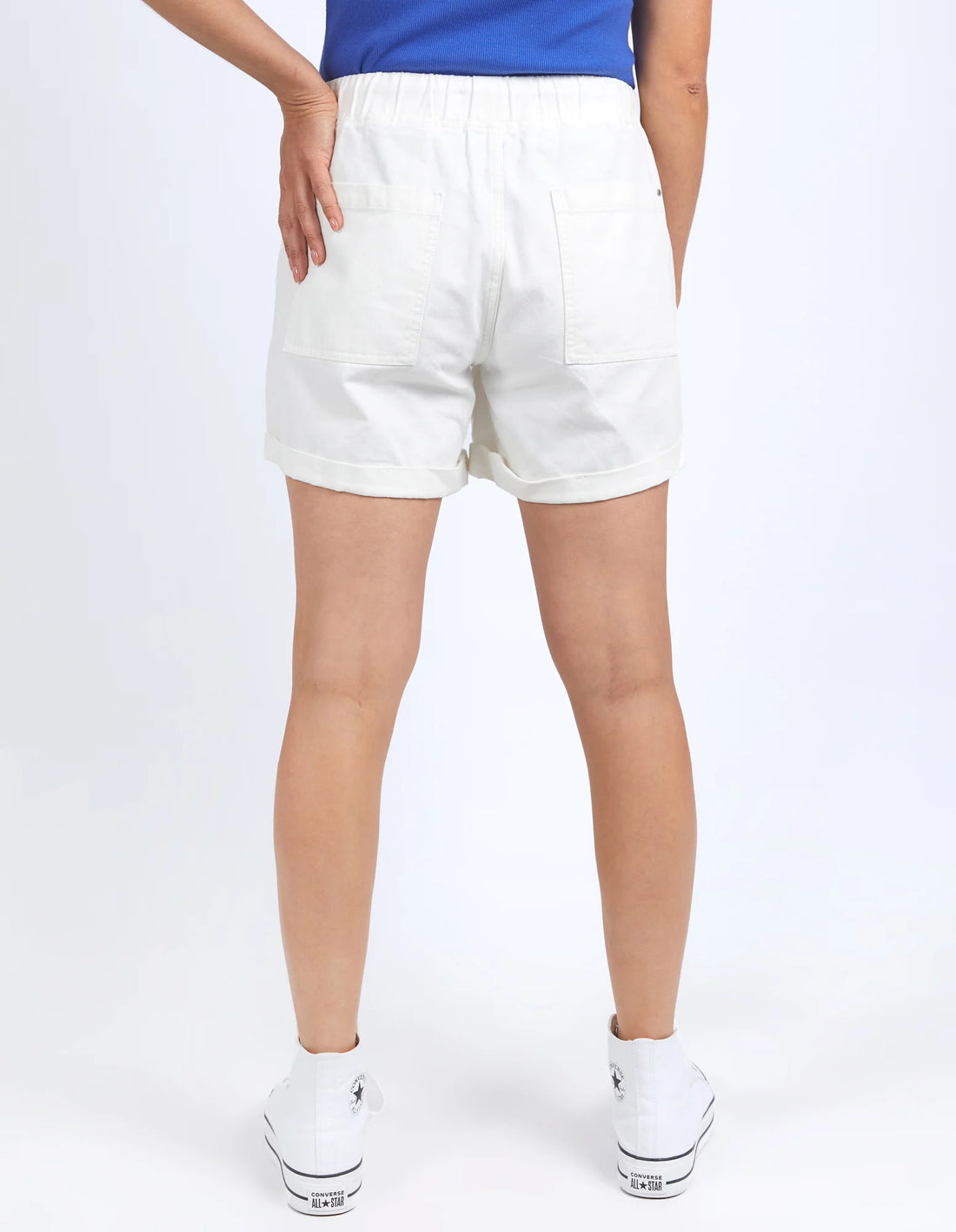 Emma Relaxed Denim Short - White