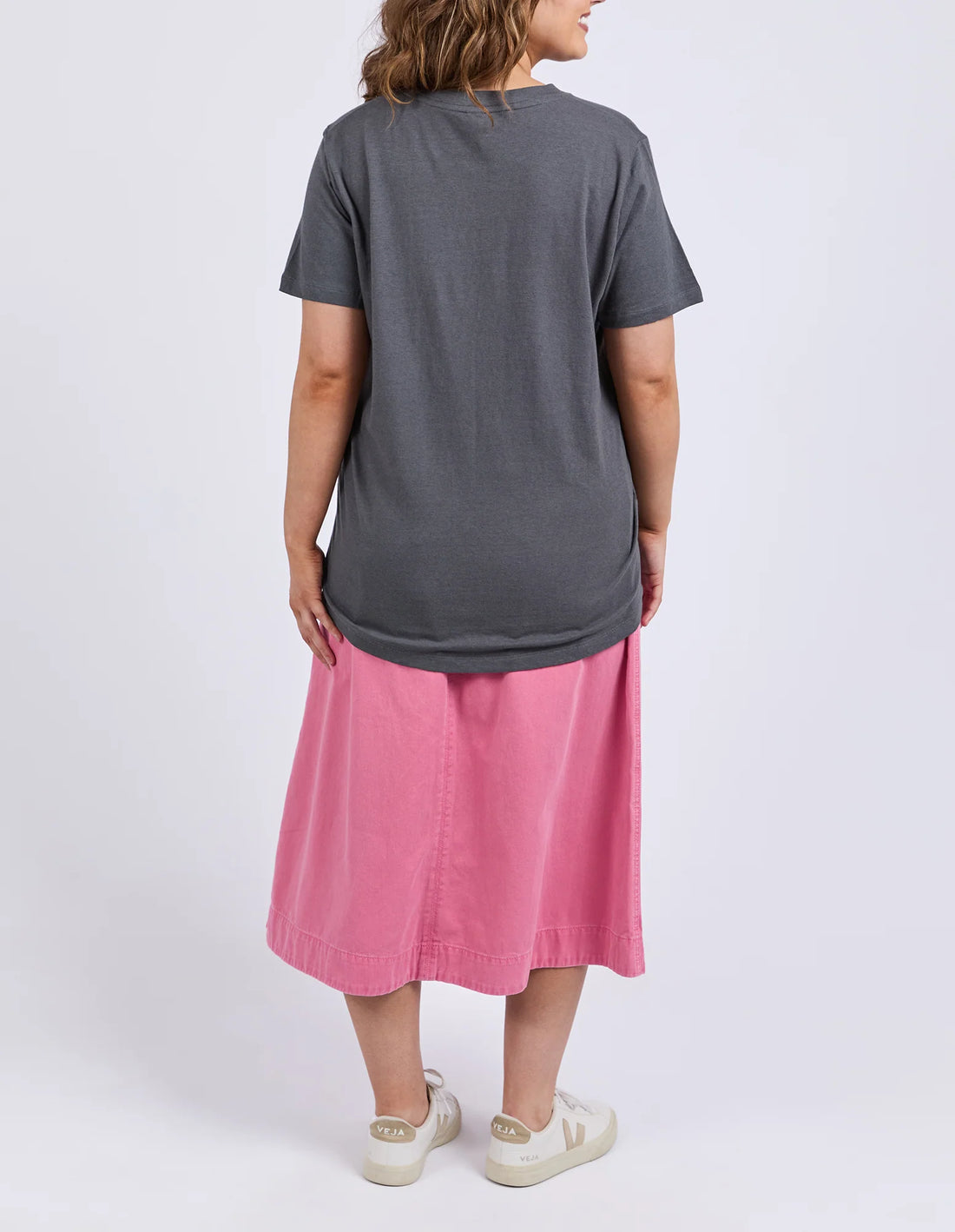 Fiore Tee - Charcoal