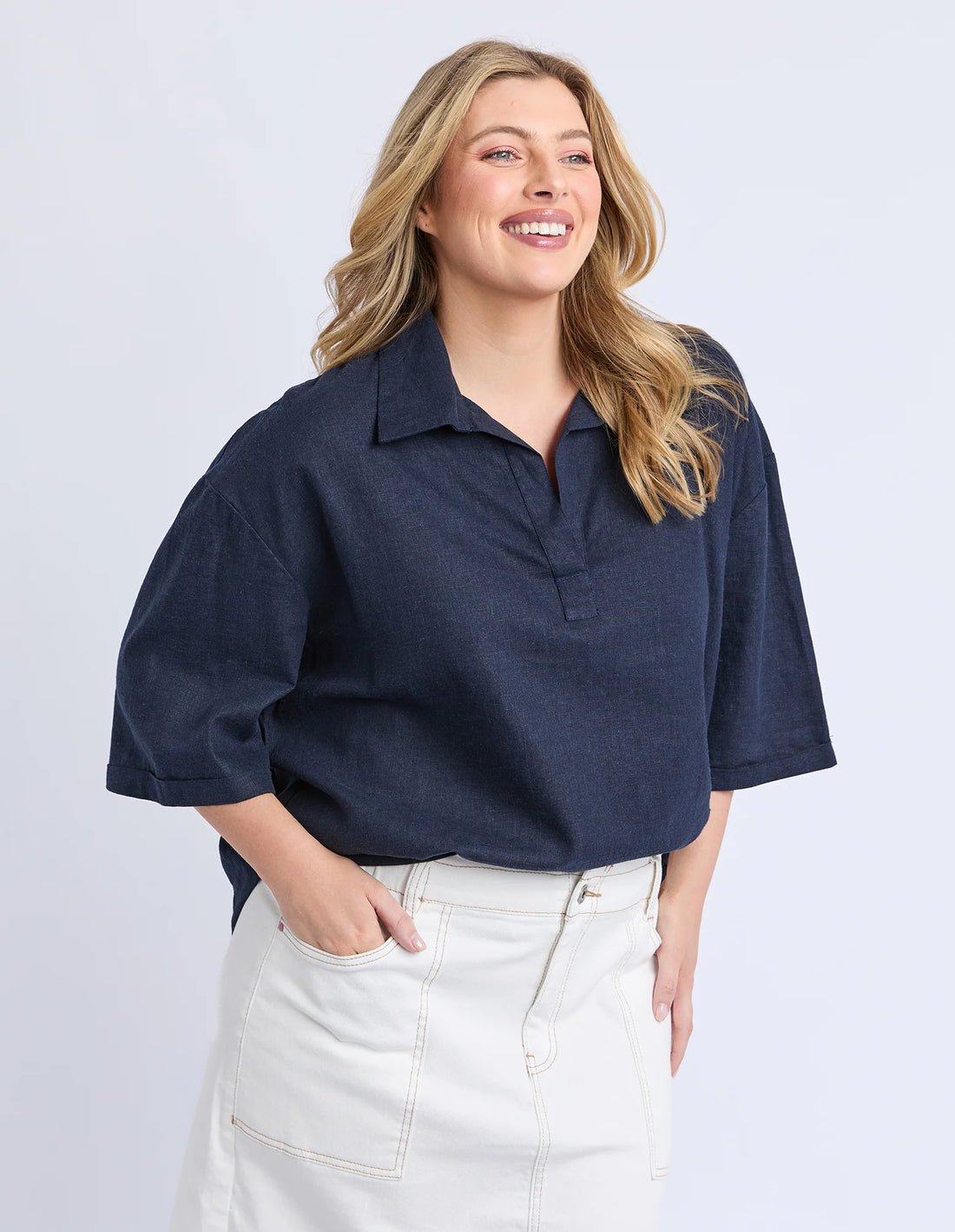 Jamila Shirt - Navy
