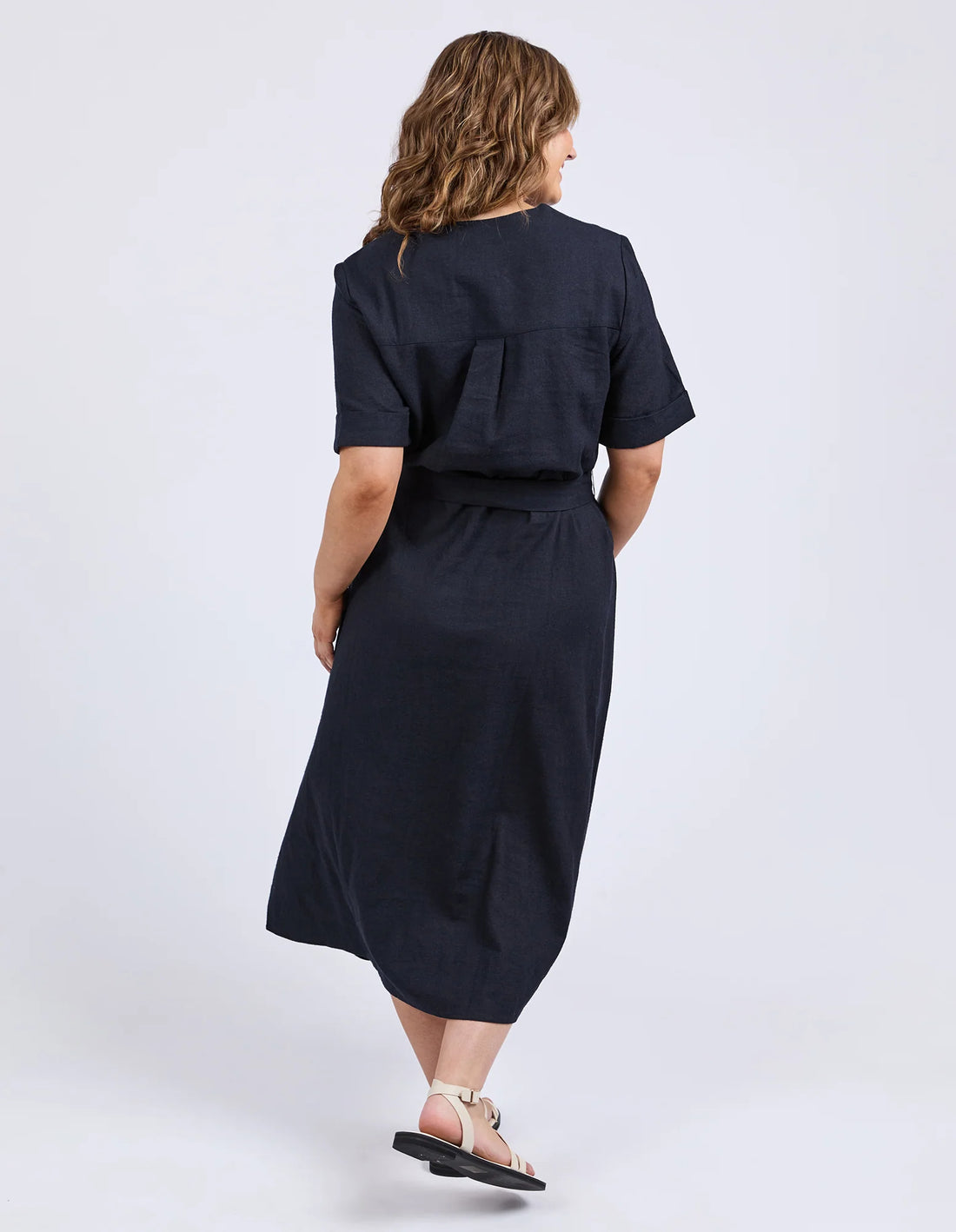 Lily Midi Dress Navy