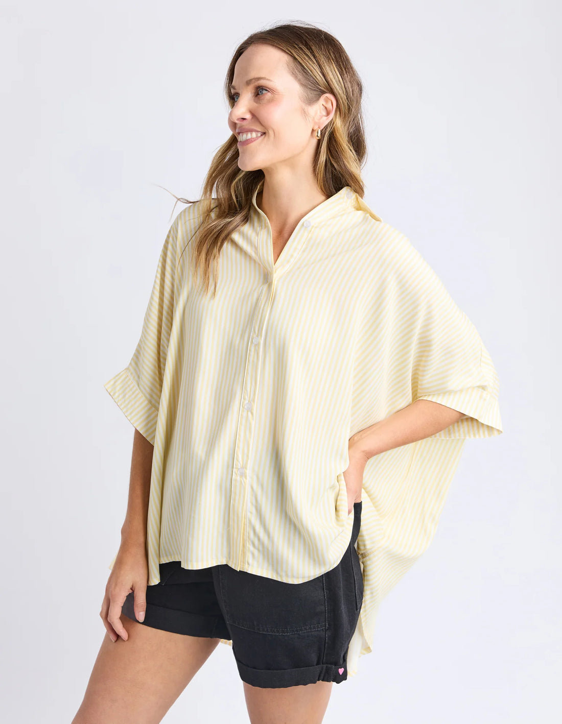 Luna Shirt - Banana Stripe