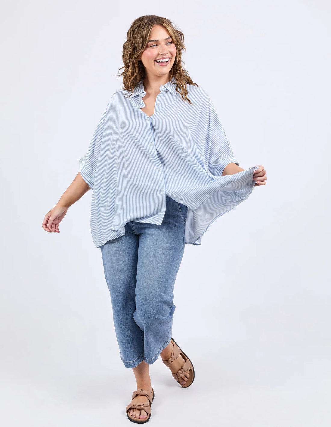 Luna Shirt - Dusk Blue/Mars Stripe