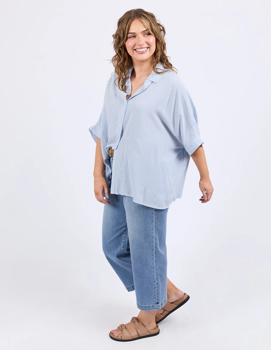 Luna Shirt - Dusk Blue/Mars Stripe