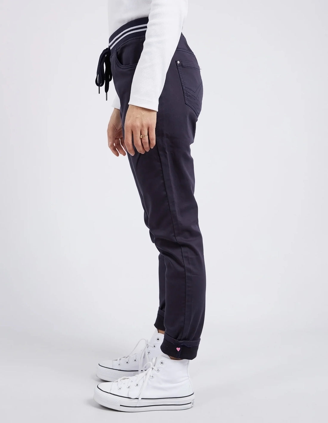 person facing the side wearing Margo Jogger - Navy
