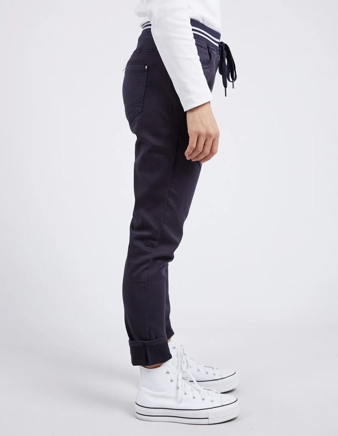 person facing the side wearing Margo Jogger - Navy