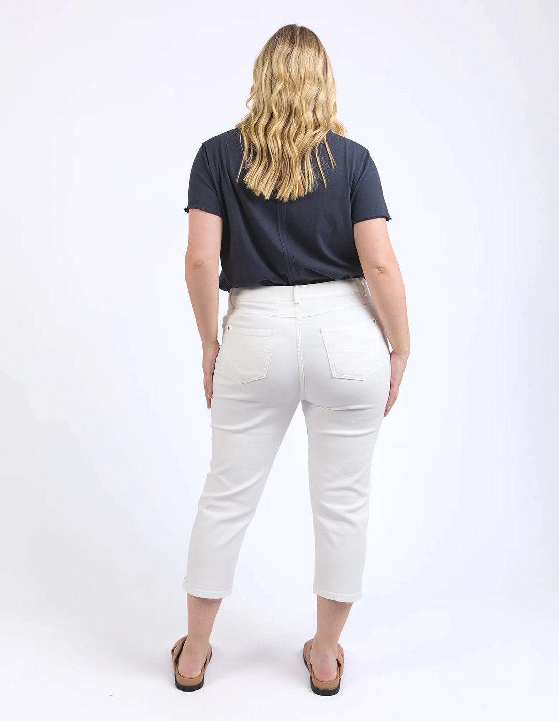 Mollie Capri Pant - White
