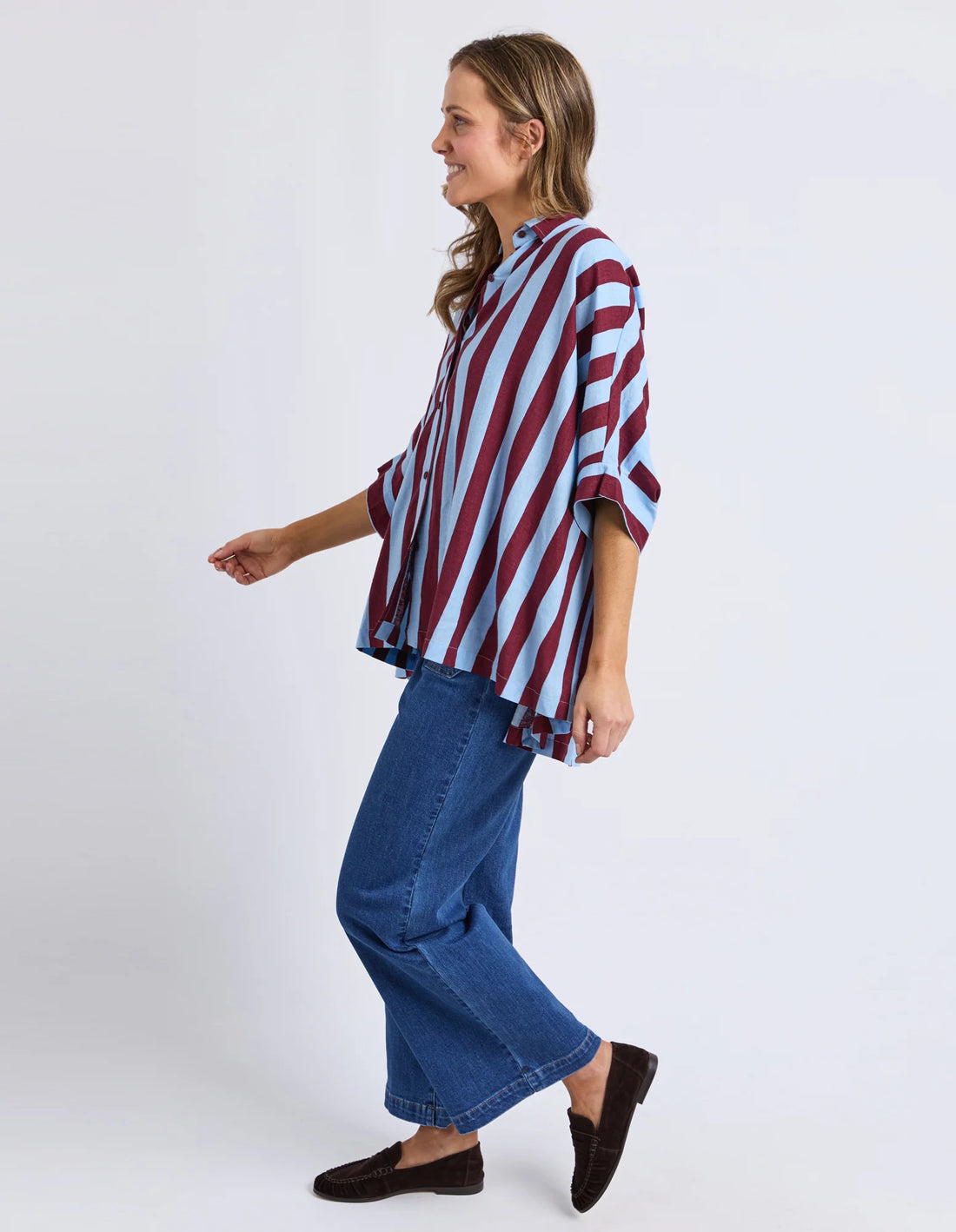 Palermo Stripe Shirt - Plum