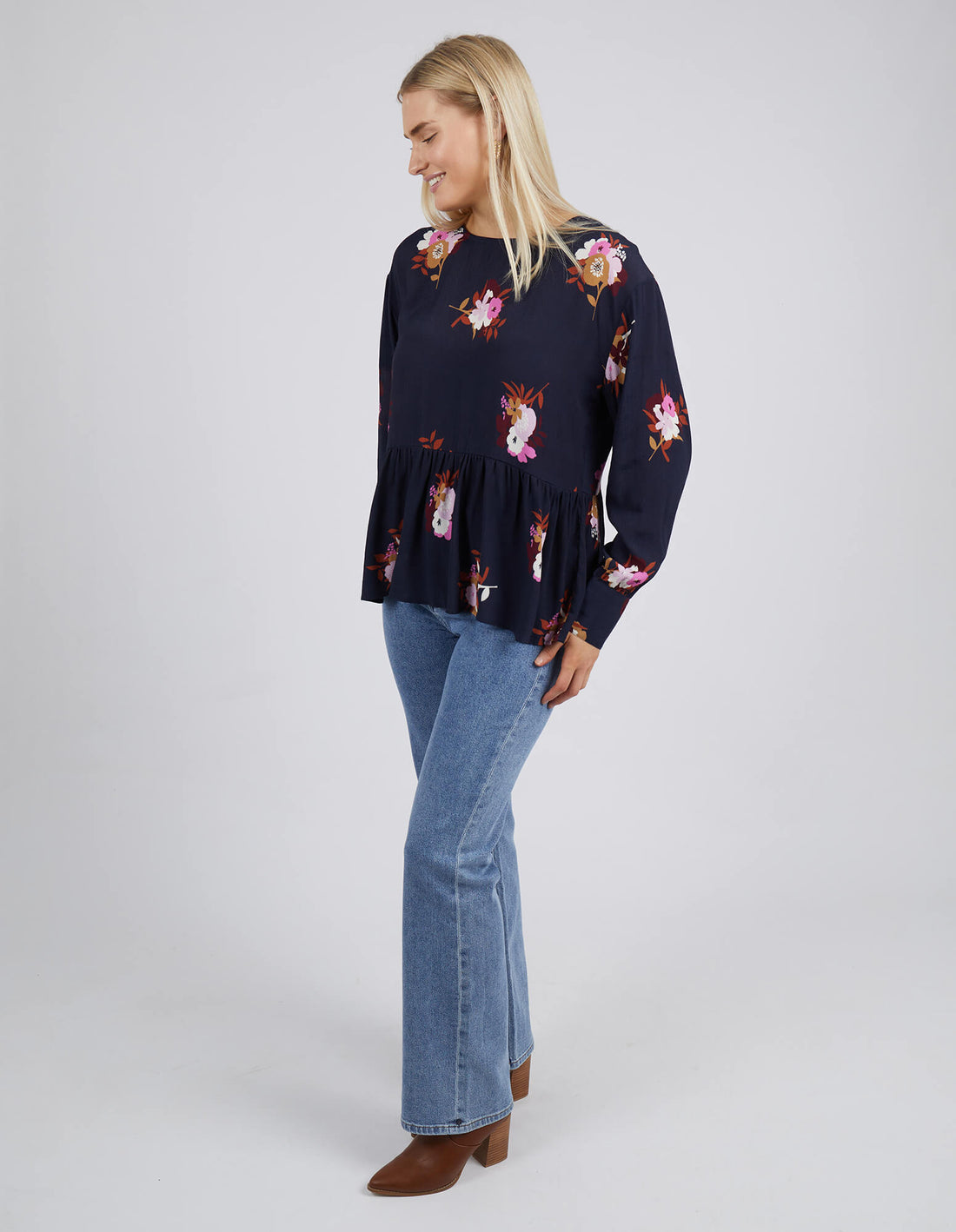 Posy Floral Blouse - Navy Floral