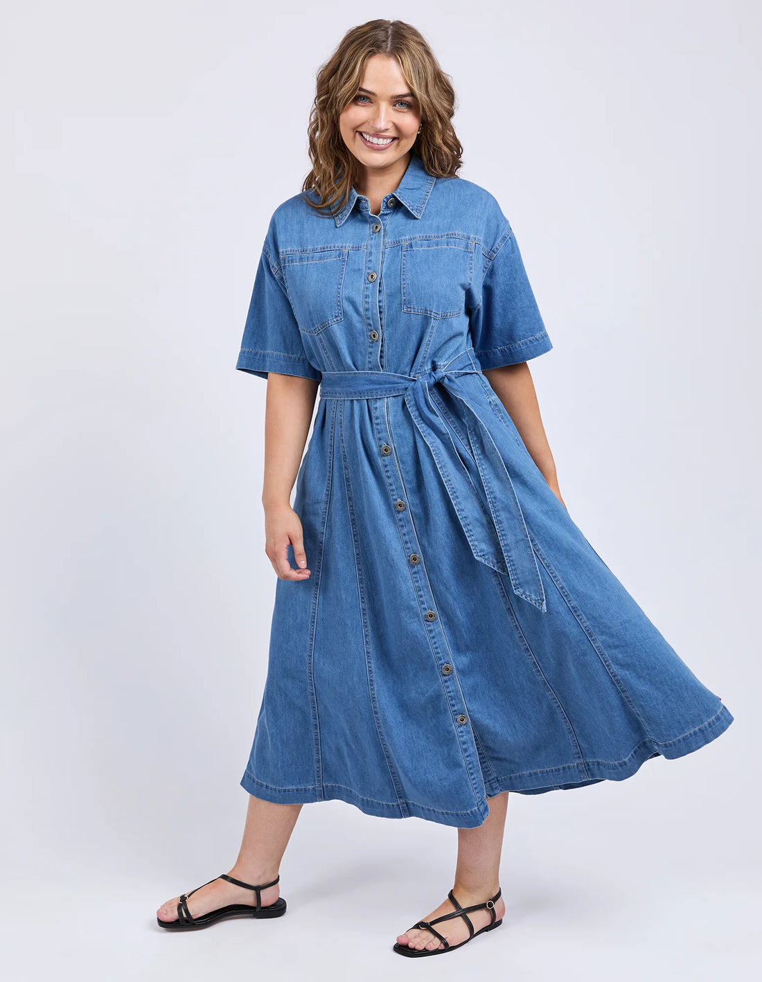 River Denim Dress Blue