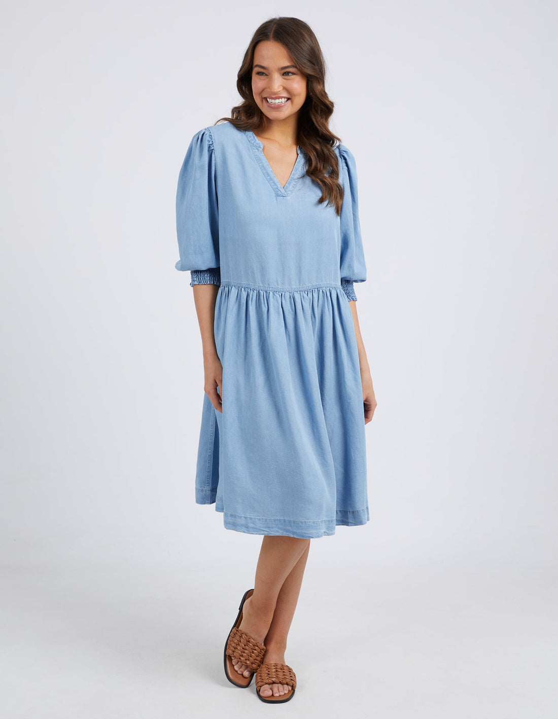 Shanee Chambray Dress - Blue Wash