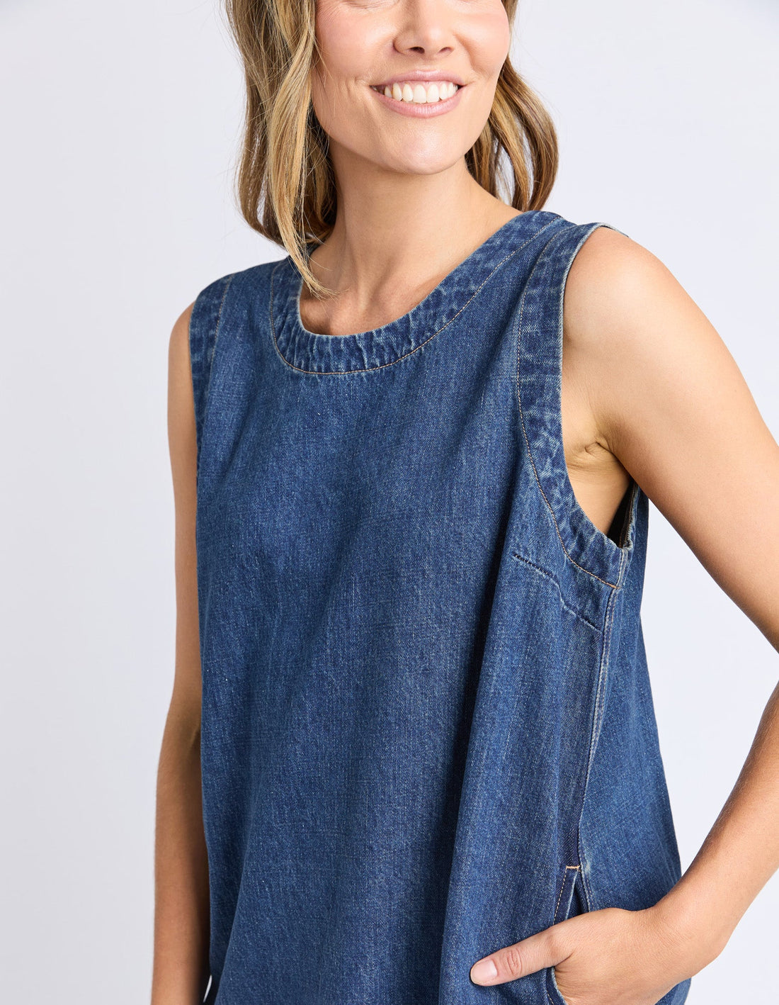 Sonny Denim Dress - Dark Blue