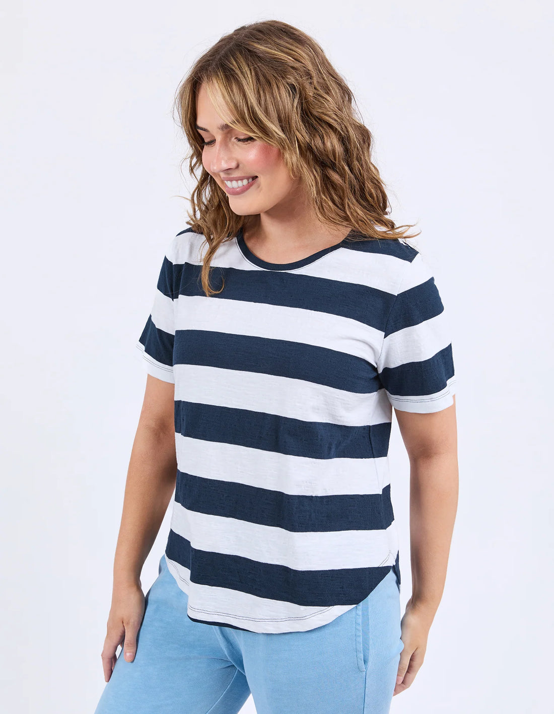 Spritz Stripe Tee - Navy