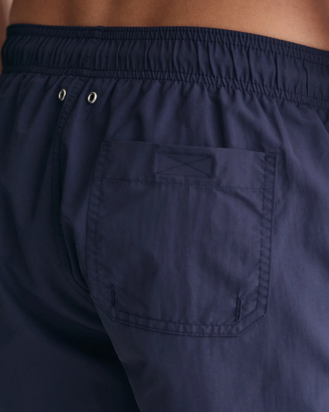 back pocket of gant basic swim shorts in marine
