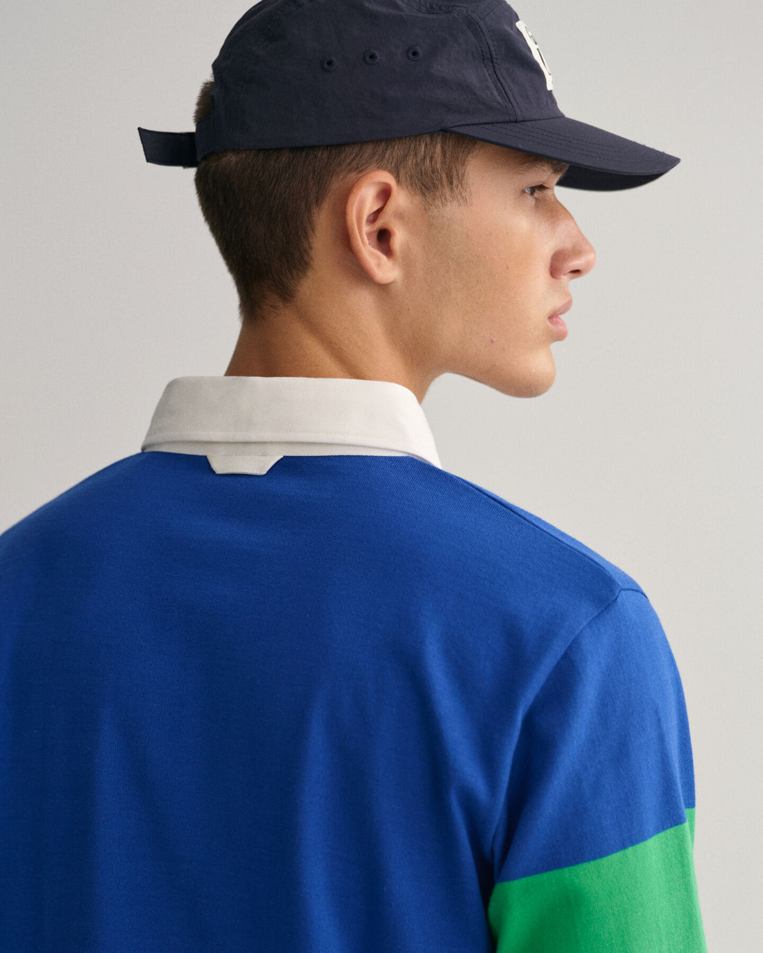 Color Blocked Rugger - College Blue
