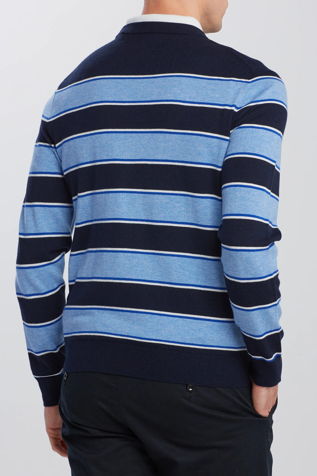 Cotton Merino Stripe Crew