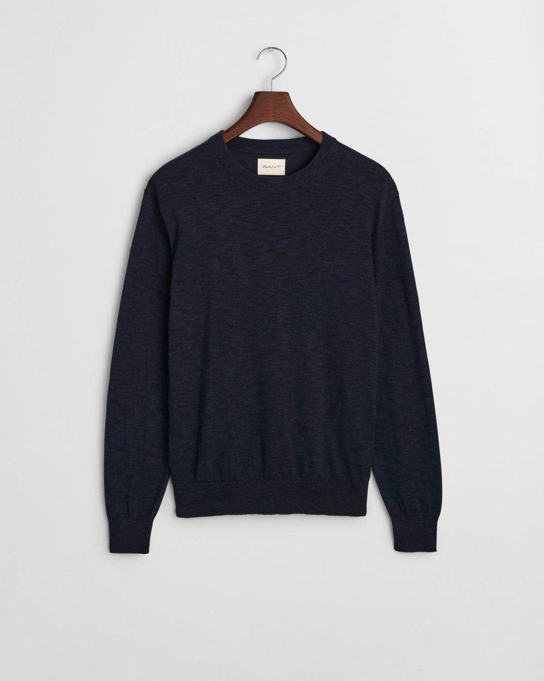 Linen Blend Crew Neck - Evening Blue