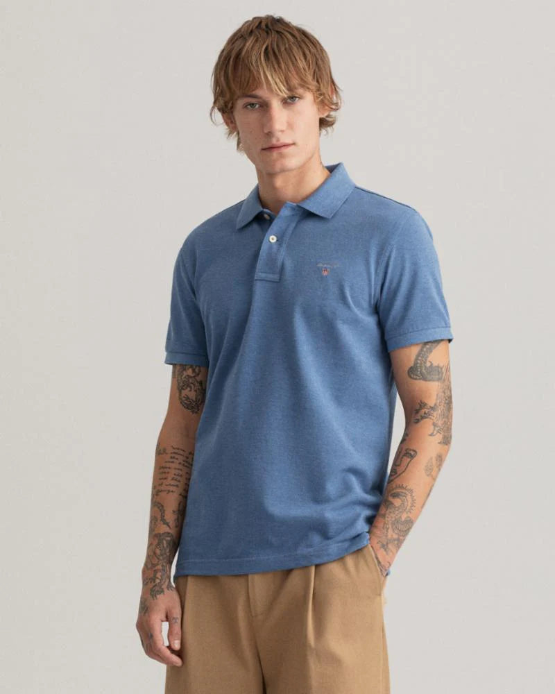 Original Pique Short Sleeve Rugger - Denim Blue