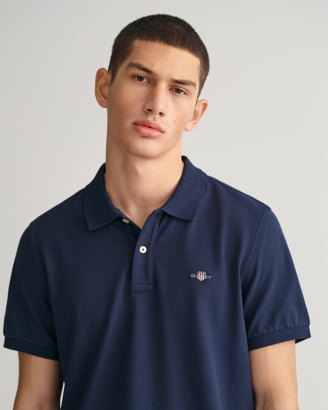 Regular Fit Shield Piqué Polo Shirt - Evening Blue 433