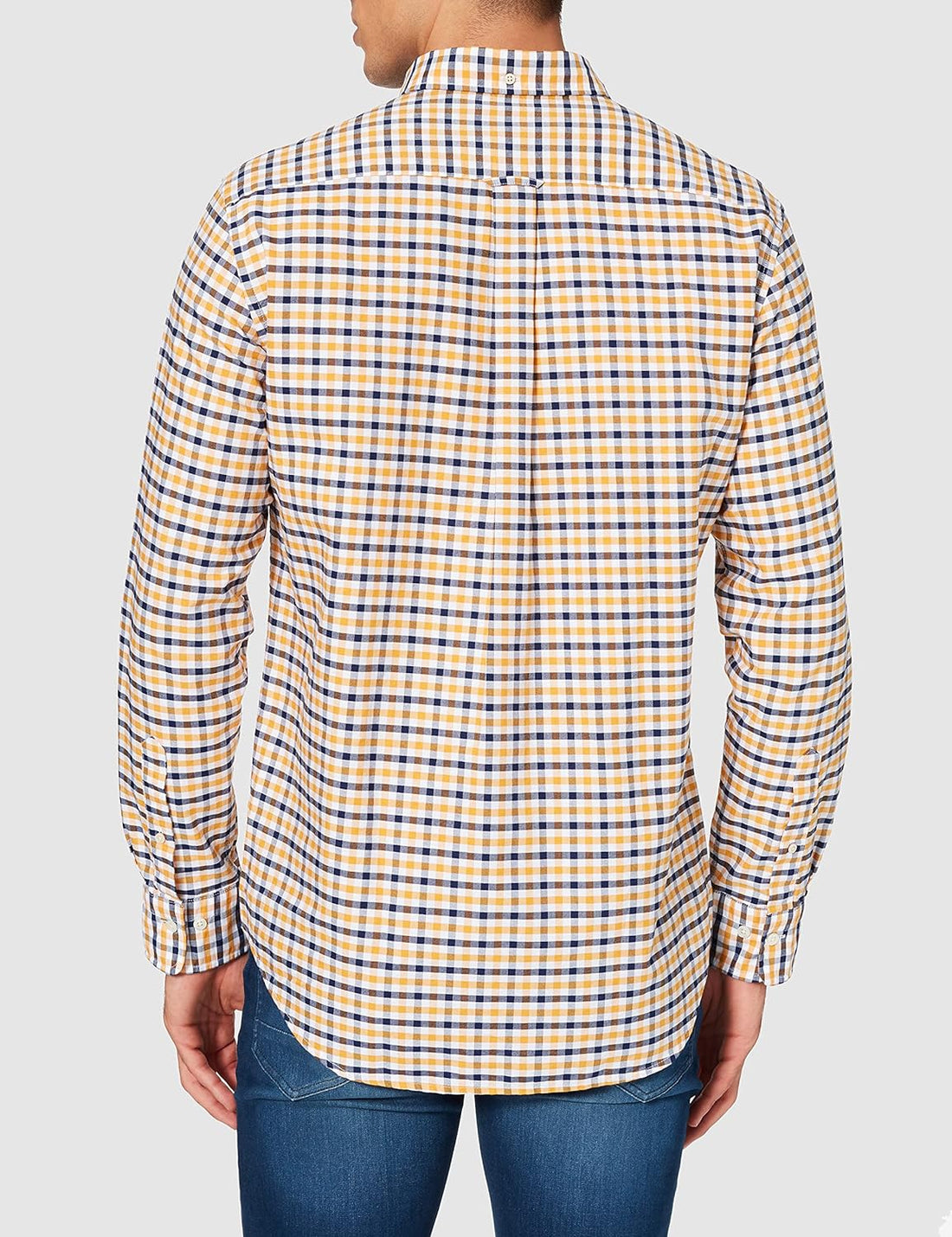 Oxford Two Colour Gingham - Ivy Gold