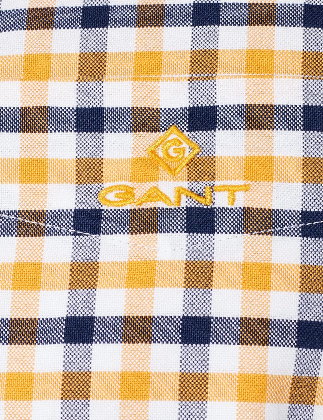 Oxford Two Colour Gingham - Ivy Gold