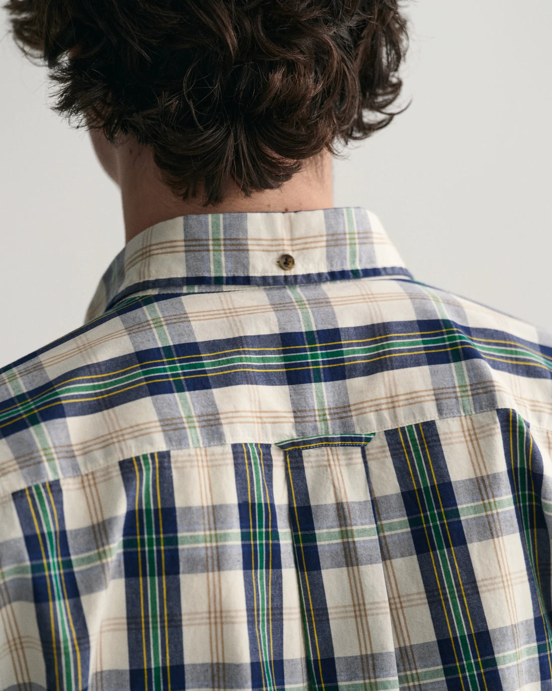 Regular Fit Checked Archive Poplin Shirt - Eggshell